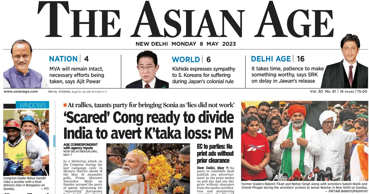 The Asian Age ePaper today PDF Free Download | The Asian Age Newspaper