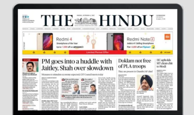 the hindu ePaper pdf
